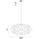 Coral LED 24 inch Gold Chandelier Ceiling Light