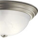 Independence 3 Light 15 inch Brushed Nickel Flush Mount Light Ceiling Light
