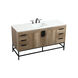 Eugene 60 X 22 X 33.5 inch Natural Oak Vanity Sink Set