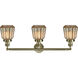 Franklin Restoration Chatham 3 Light 30 inch Antique Brass Bath Vanity Light Wall Light in Incandescent, Mercury Glass, Franklin Restoration