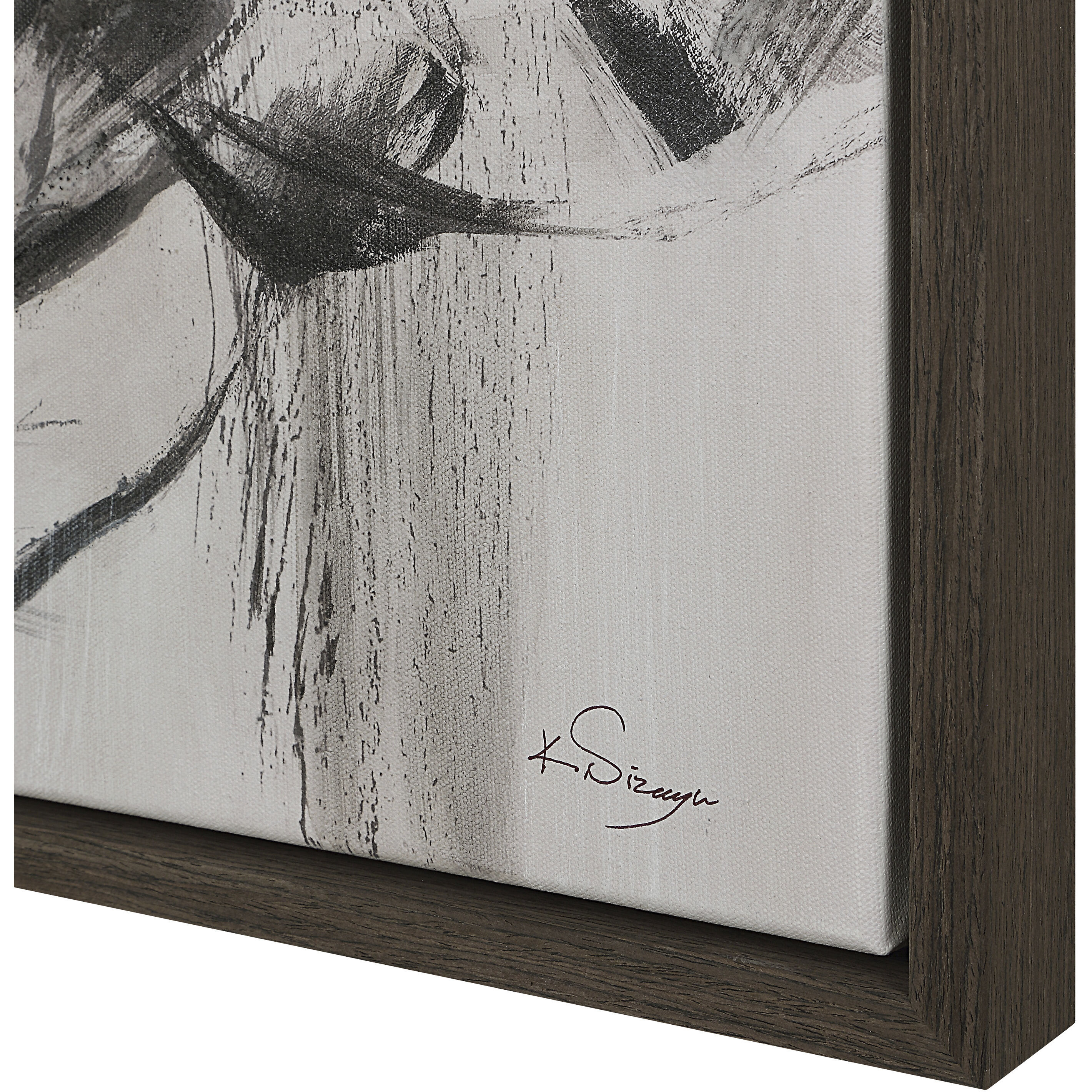 Evelyne Dark Brown Canvas Art