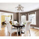 Priscilla 4 Light 23 inch Silver Leaf Flush Mount Ceiling Light