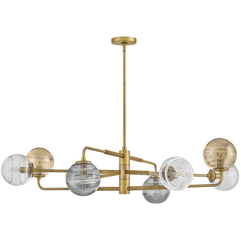 Oberon 8 Light 48 inch Heritage Brass Chandelier Ceiling Light