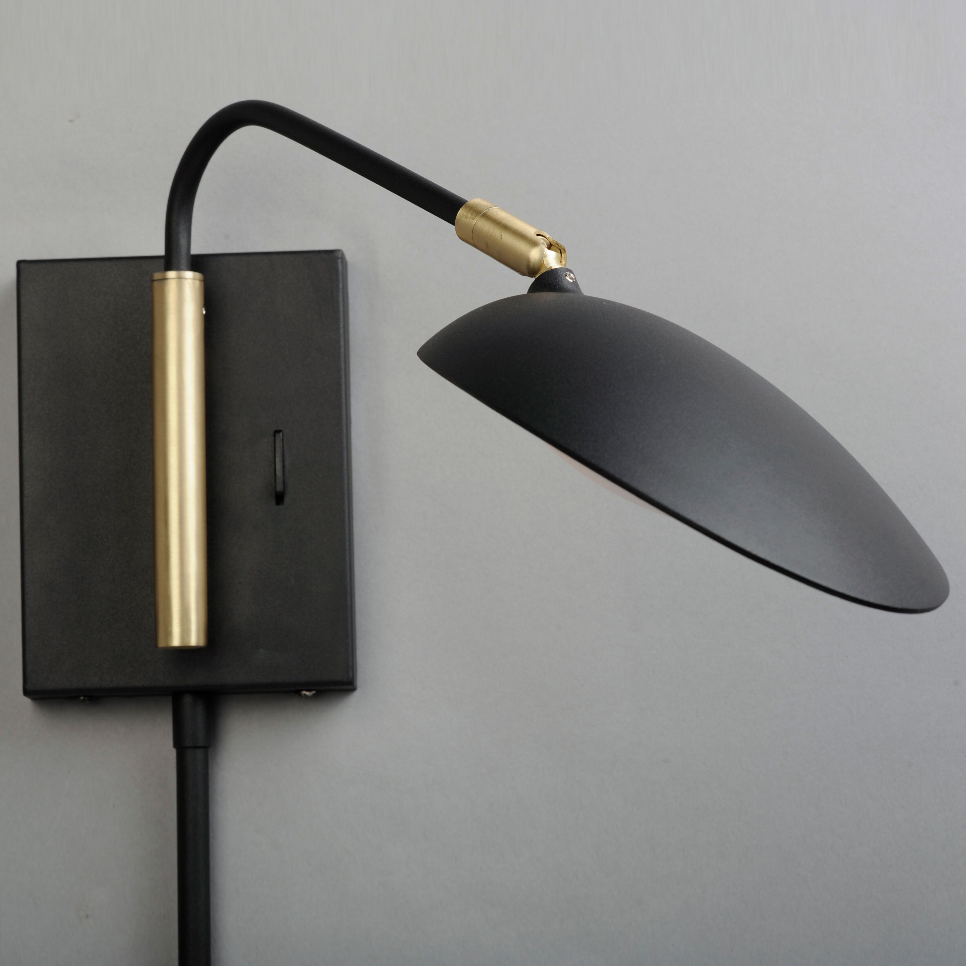 Scan LED Black/Satin Brass Wall Sconce Wall Light
