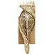 Flow 1 Light 5.5 inch Baguette and Natural Rattan Right Sconce Wall Light, Smithsonian Collaboration