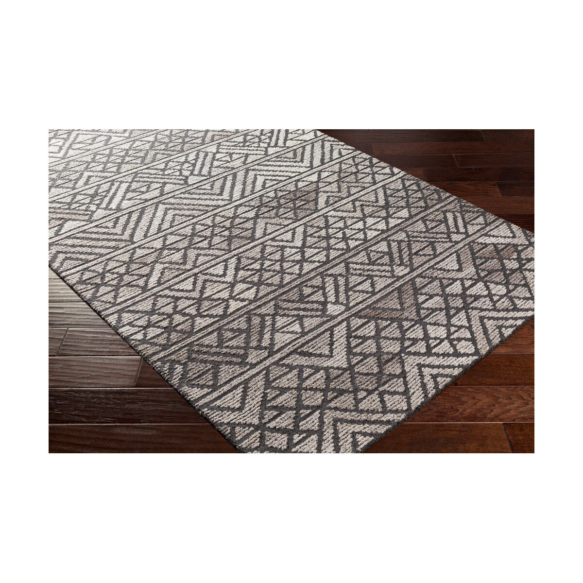 Tahoma 90 X 60 inch Camel/Charcoal/Dark Brown/White Rugs