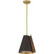 Hillcrest 1 Light 12 inch Legacy Brass and Dark Bronze Pendant Ceiling Light