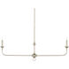 Nottaway 2 Light 40 inch Champagne Linear Chandelier Ceiling Light