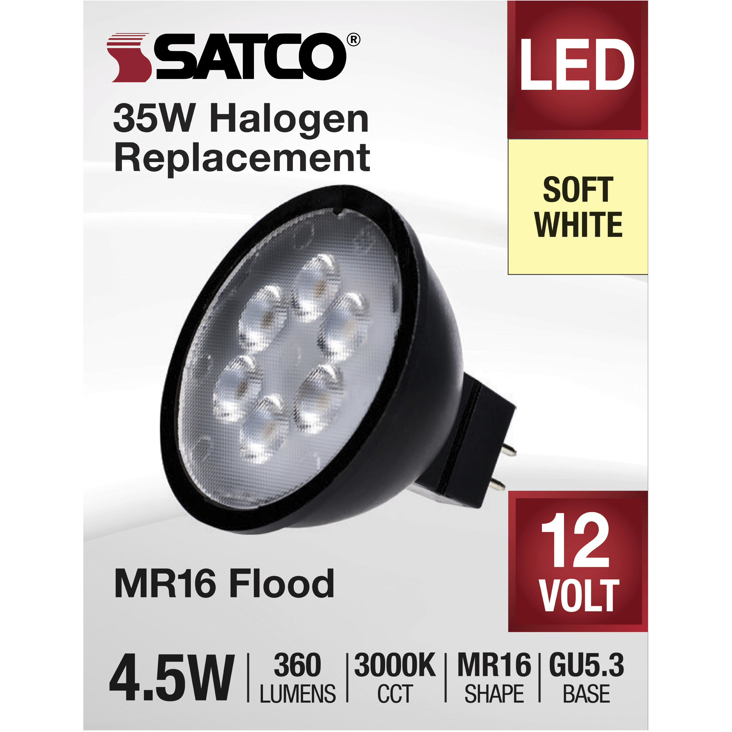 Lumos LED 4.5 watt 12 3000K Light Bulb, MR LED