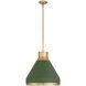 Doyle 1 Light 18.75 inch Natural Brass Pendant Ceiling Light
