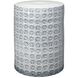 Wildflower 18 X 13 inch White & Grey Reactive Glaze Side Table