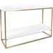 Lyndhurst 50 inch White and Brass Console Table