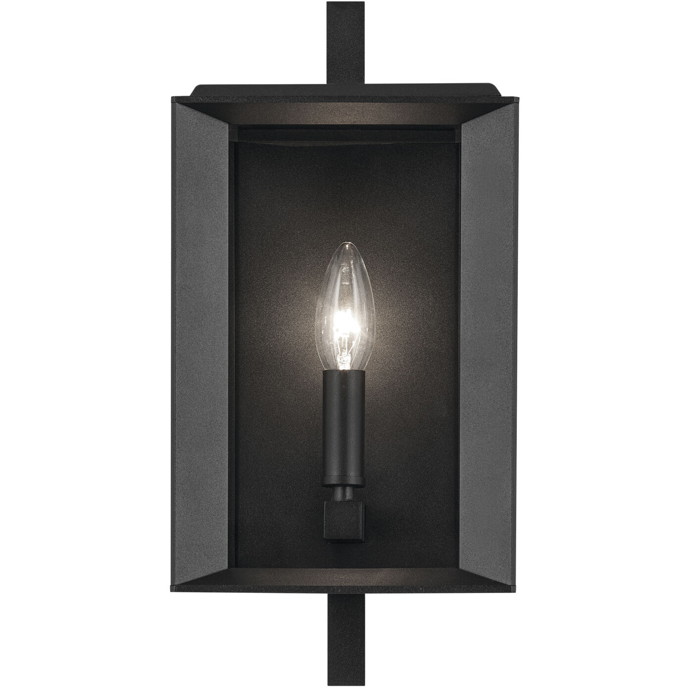 Kroft 1 Light 14 inch Black Textured Outdoor Wall, Small