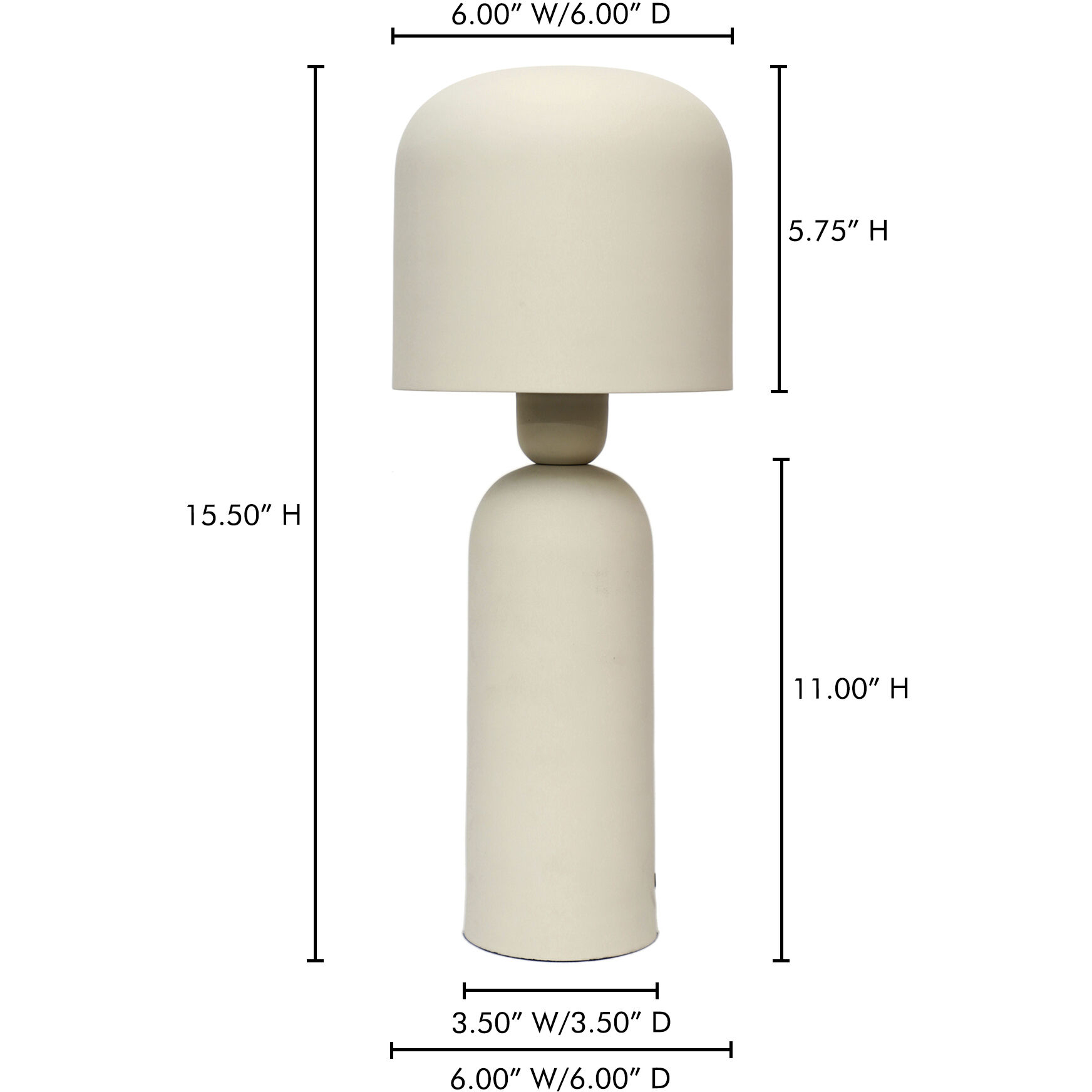 Echo 16 inch 7.00 watt Beige Table Lamp Portable Light