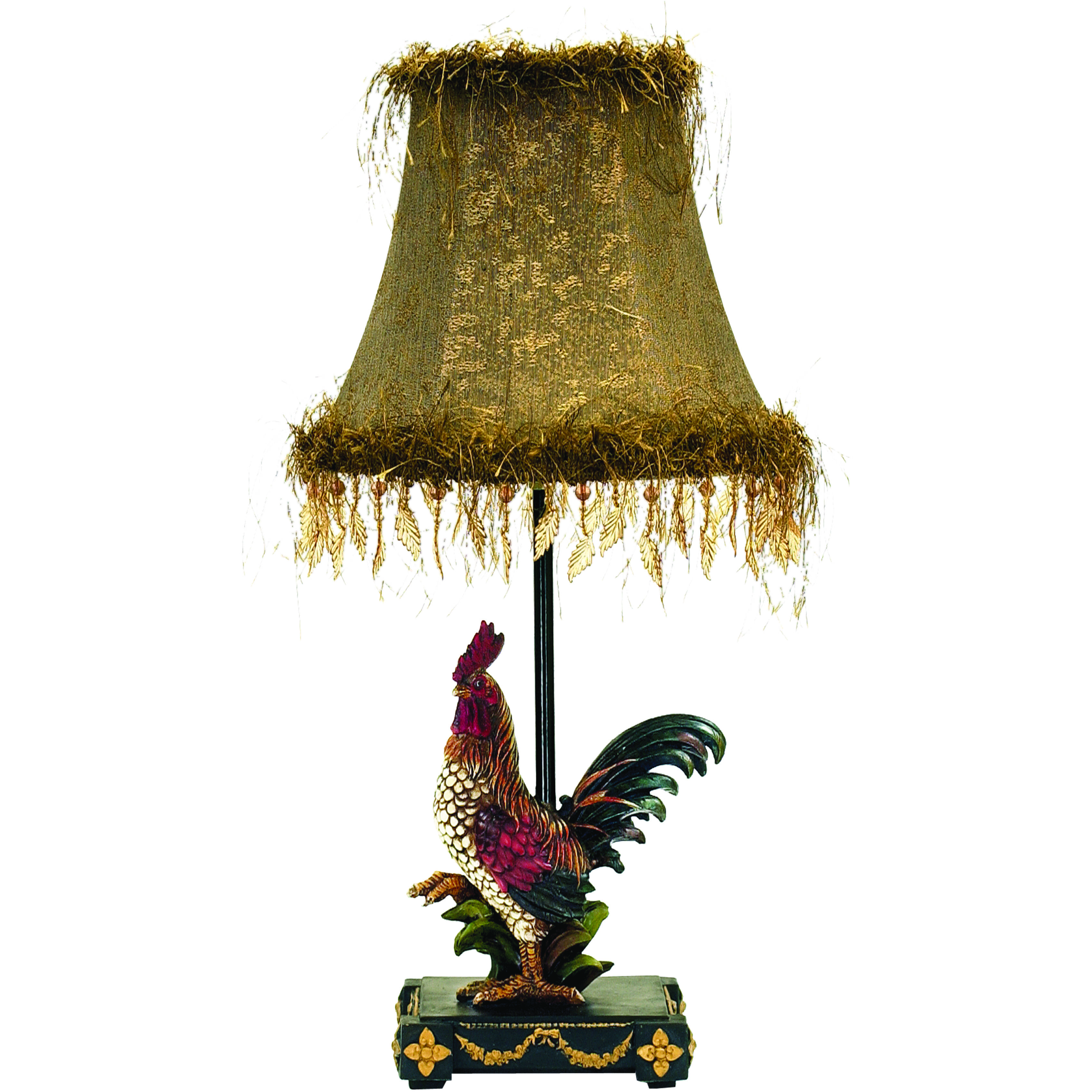 Petite Rooster 19 inch 40 watt Multicolor Table Lamp Portable Light