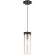 Art Glass 1 Light 5 inch Bronze Mini Pendant Ceiling Light