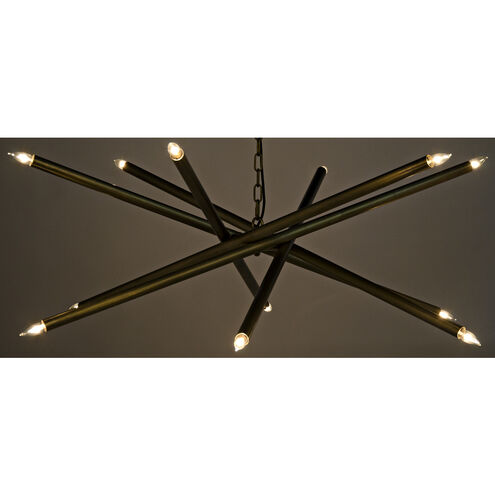 Ikram 12 Light 47 inch Antique Brass Chandelier Ceiling Light