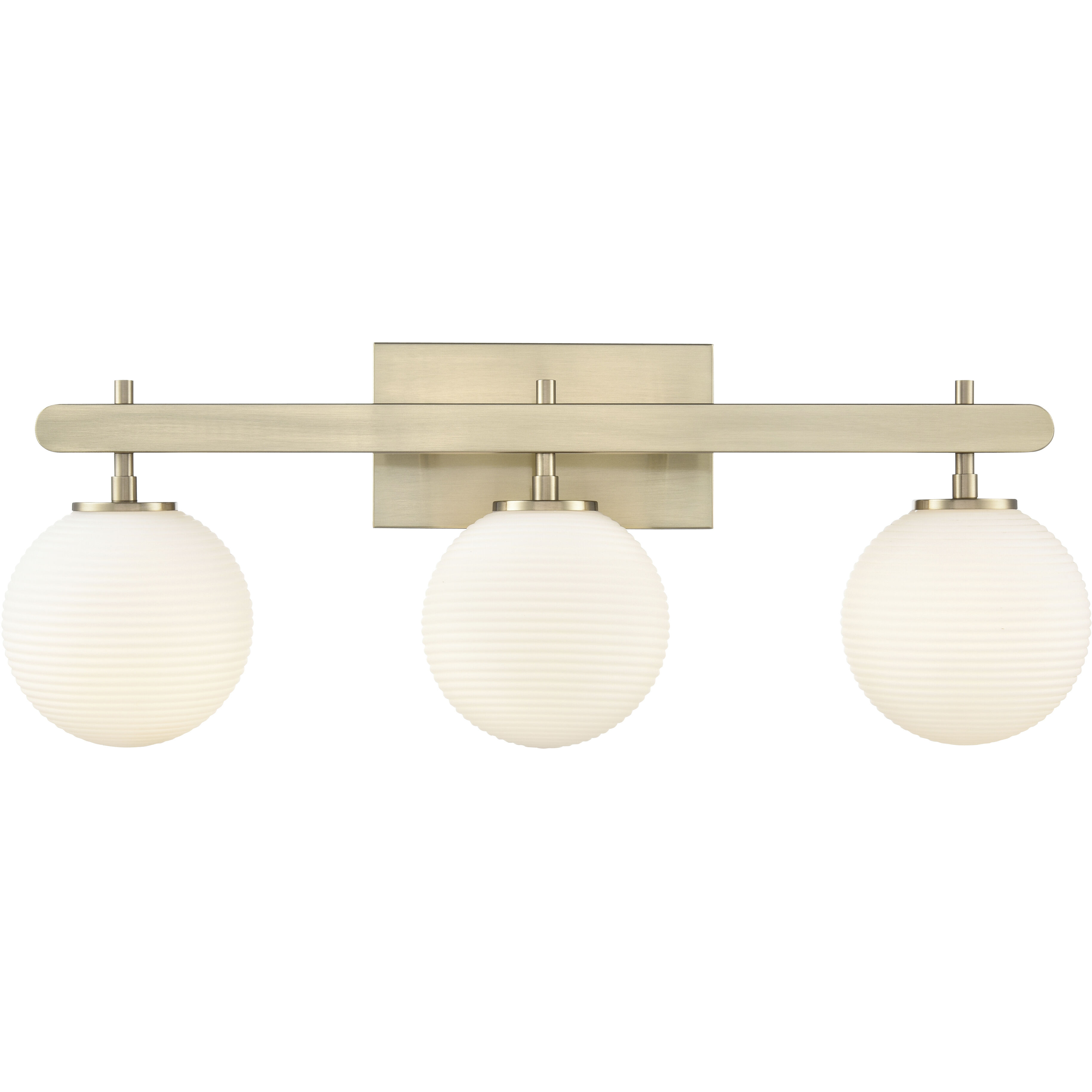 Coretta 3 Light 26 inch Modern Gold Bathroom Vanity Light Wall Light