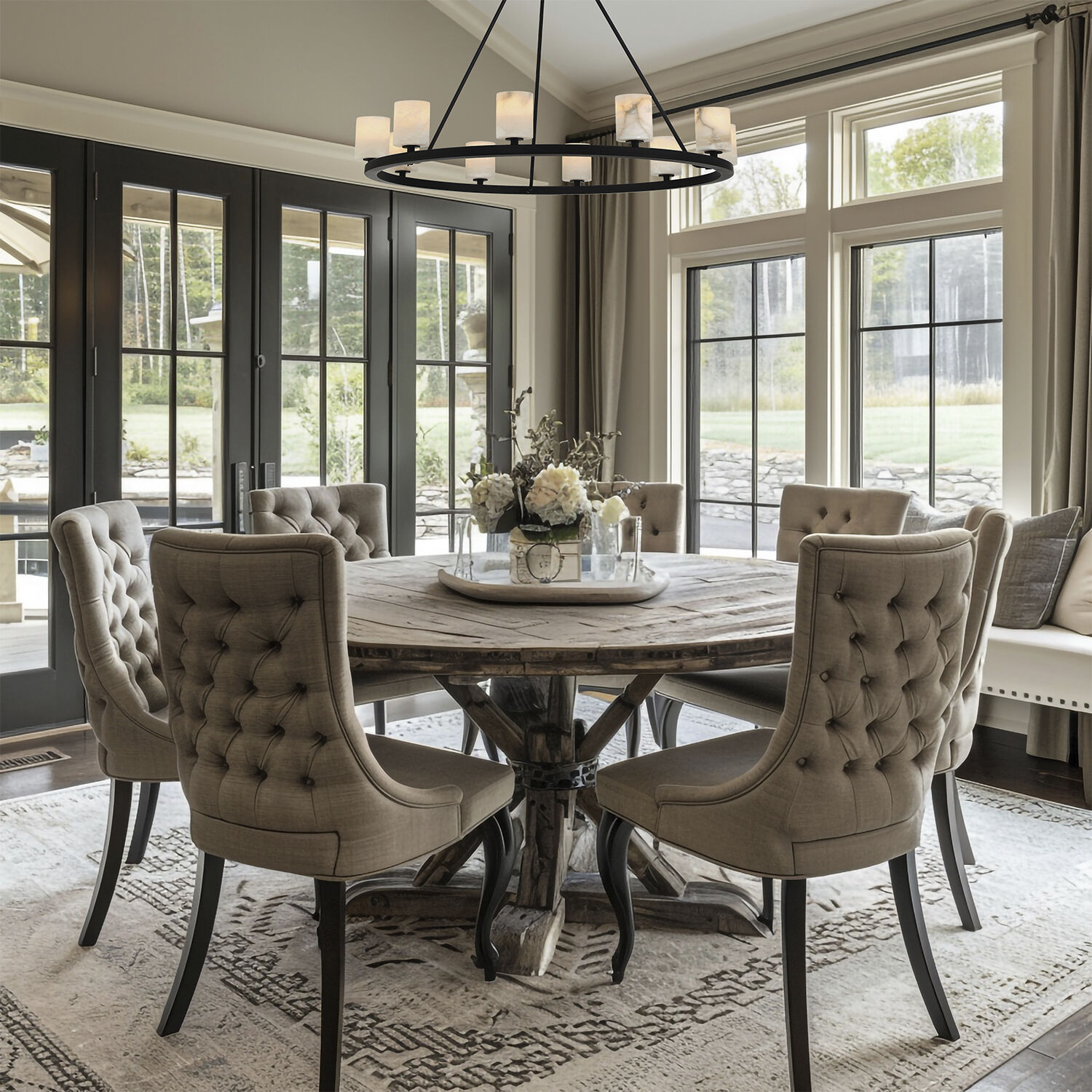 Aragon 10 Light 34.75 inch Matte Black Chandelier Ceiling Light