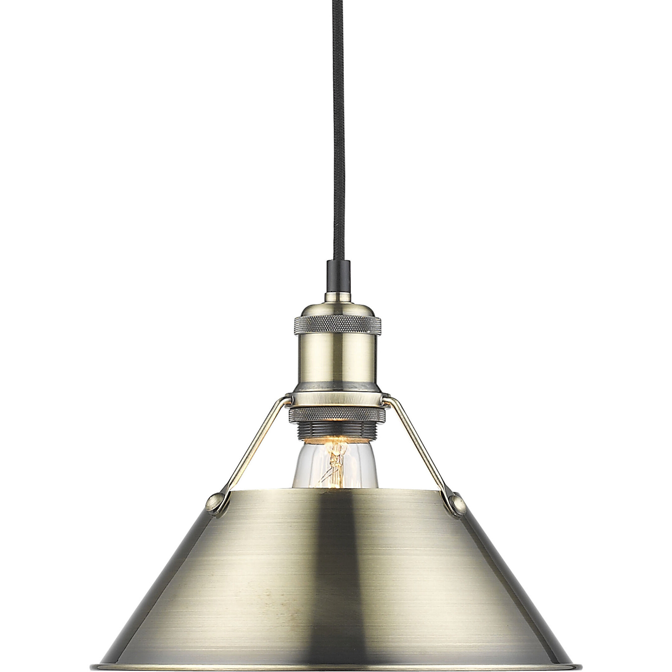 Yep Orwell 1 Light 10 inch Chrome Pendant Ceiling Light in Navy, Damp