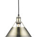 Yep Orwell 1 Light 10 inch Chrome Pendant Ceiling Light in Navy, Damp