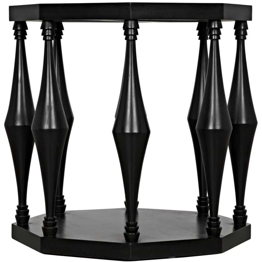 Marceo 26 X 26 inch Hand Rubbed Black Side Table