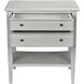 Oxford 30 X 28 inch White Wash Side Table, 2 Drawer