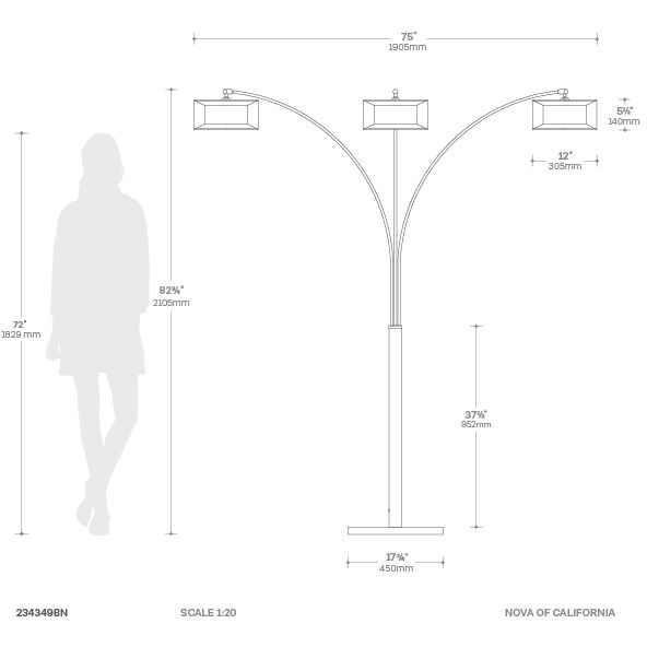 Amarillo 83 inch 22.00 watt Matte Black Arc Floor Lamp Portable Light