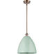 Ballston Plymouth Dome 1 Light 12 inch Antique Copper Pendant Ceiling Light in Matte Seafoam