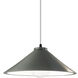 Radiance Collection LED 11.75 inch Pewter Green with Brushed Nickel Pendant Ceiling Light