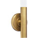 Wick 1 Light 4.5 inch Natural Brass Wall Sconce Wall Light, Single