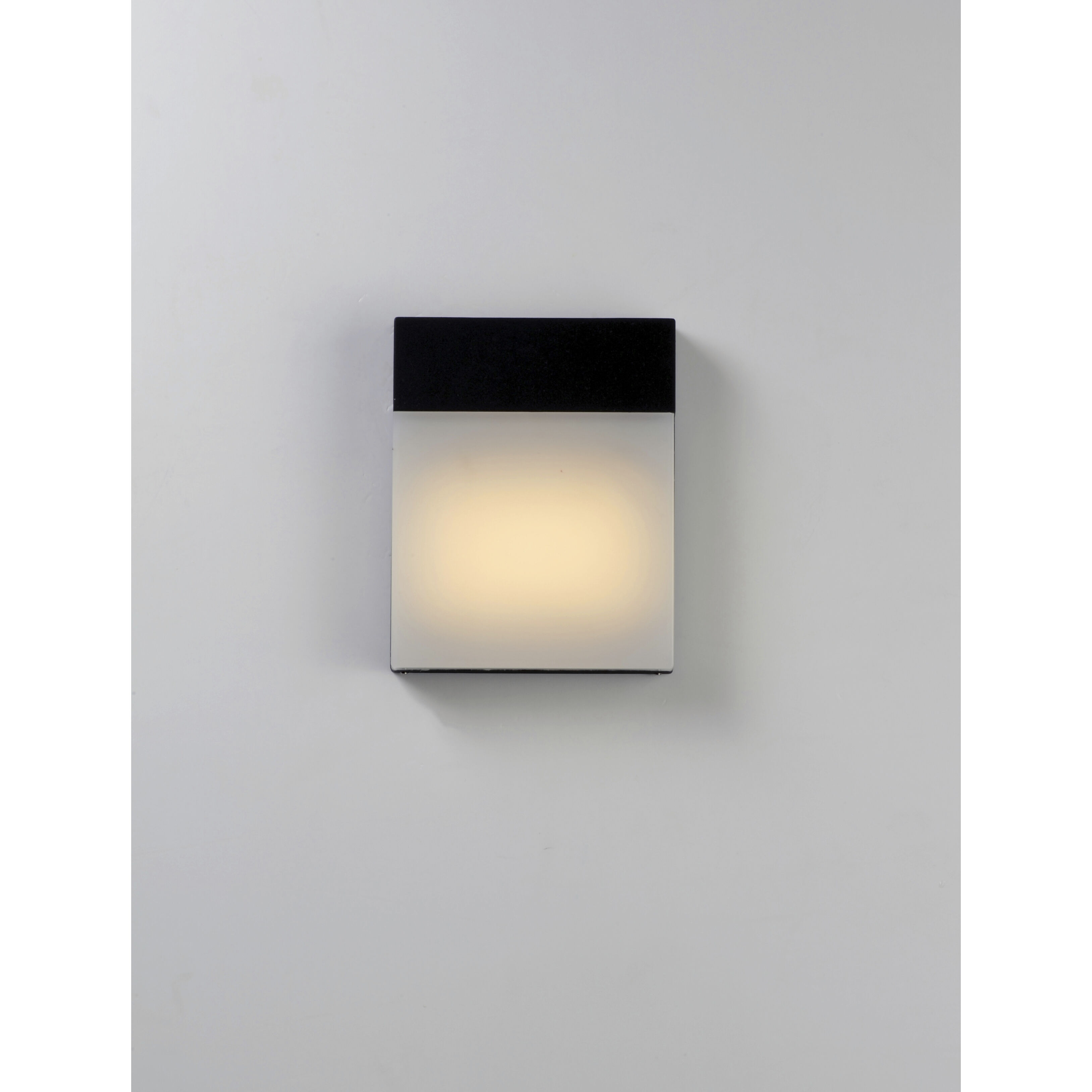 Eyebrow LED 8 inch Black Outdoor Wall Mount