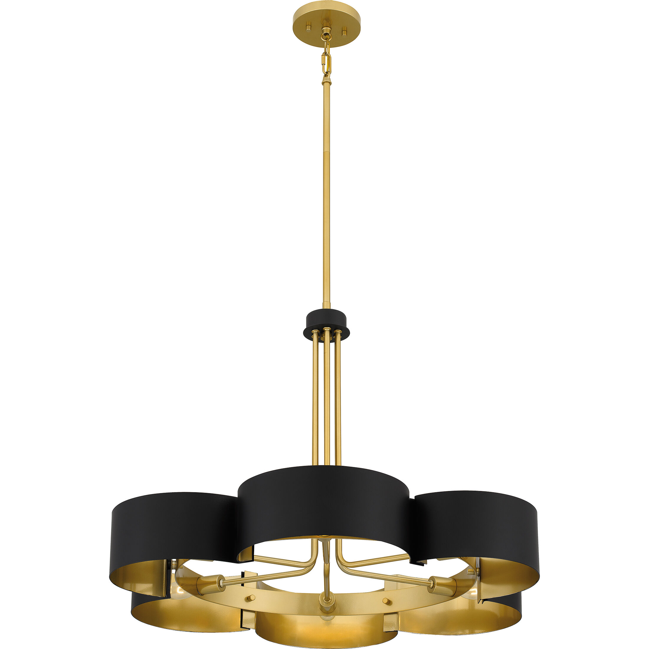 Balsam 6 Light 28 inch Matte Black Chandelier Ceiling Light