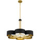 Balsam 6 Light 28 inch Matte Black Chandelier Ceiling Light