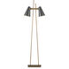 Duet 63.5 inch 9 watt Oil Rubbed Bronze/Antique Brass Floor Lamp Portable Light