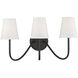 Modern 3 Light 20 inch Oil Rubbed Bronze Wall Sconce Wall Light