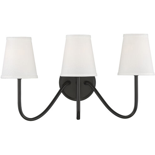 Modern 3 Light 20 inch Oil Rubbed Bronze Wall Sconce Wall Light