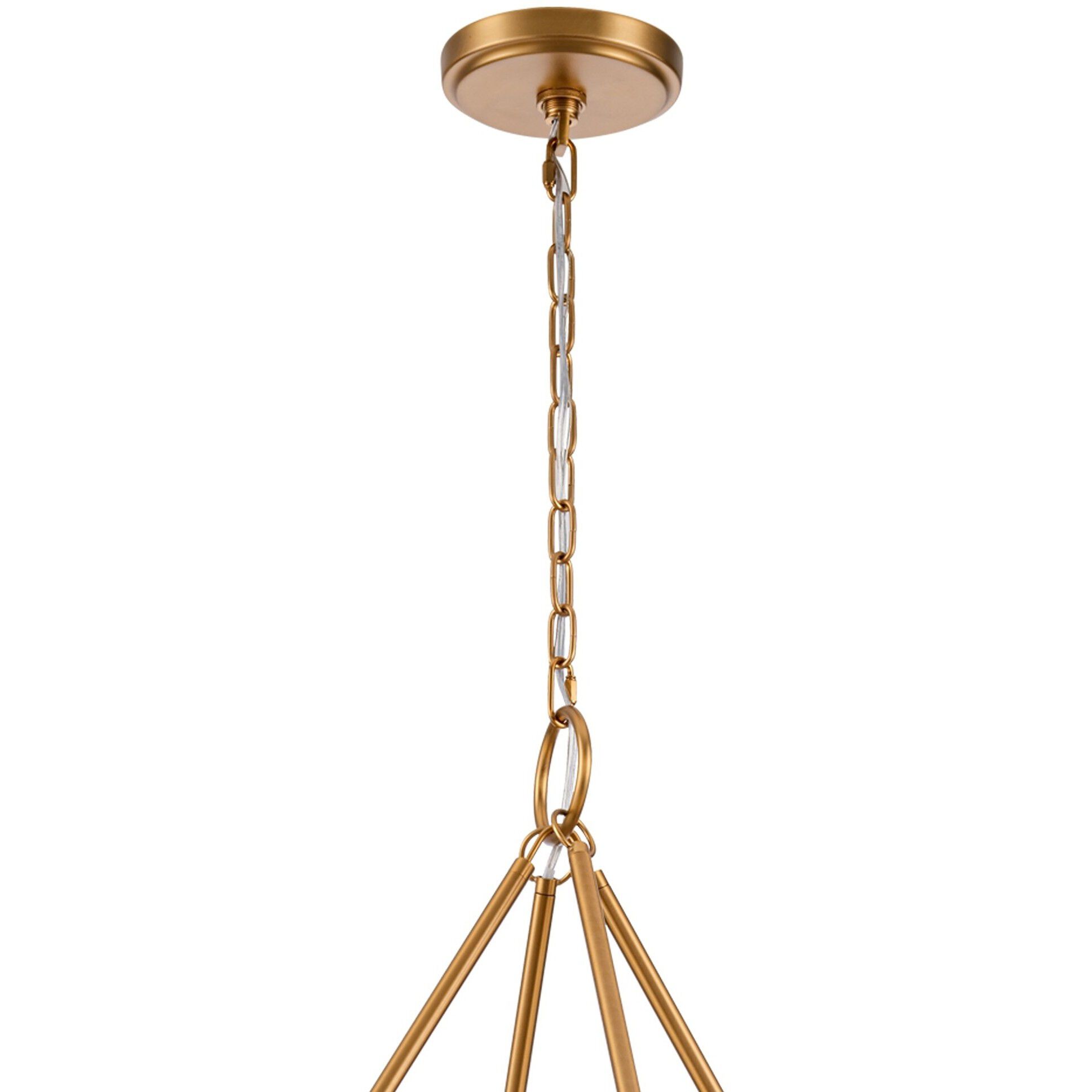Copa 10 Light 41 inch Natural Brass Chandelier Ceiling Light