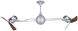 Matthews-Gerbar Italo Ventania 62 inch Brushed Nickel with Mahogany Blades Ceiling Fan, Matthews-Gerbar