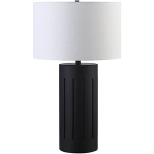 Jannu 27.5 inch 100 watt Matte Black Table Lamp Portable Light