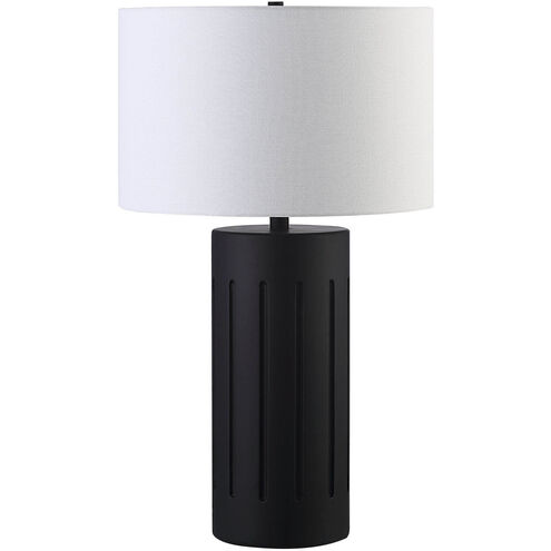 Jannu 27.5 inch 100 watt Matte Black Table Lamp Portable Light