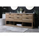 Larkin 72 X 22 X 34 inch Natural Oak Vanity Sink Set