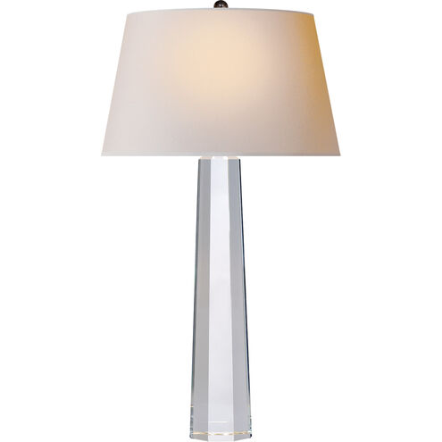 Chapman & Myers Fluted Spire 31.5 inch 150 watt Crystal Table Lamp Portable Light in Natural Paper, Large