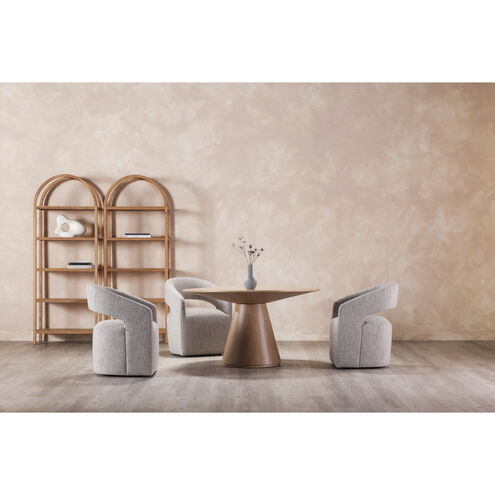 Barrow Grey Rolling Dining Chair in Taupe