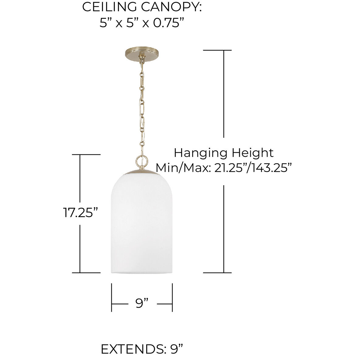 Cleo 1 Light 9 inch Matte Brass Pendant Ceiling Light