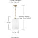 Cleo 1 Light 9 inch Matte Brass Pendant Ceiling Light