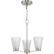 Tanner 3 Light 16.62 inch Brushed Nickel Chandelier Ceiling Light