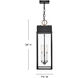 Heritage Campbell 3 Light 7.75 inch Black with Burnished Bronze Outdoor Hanging