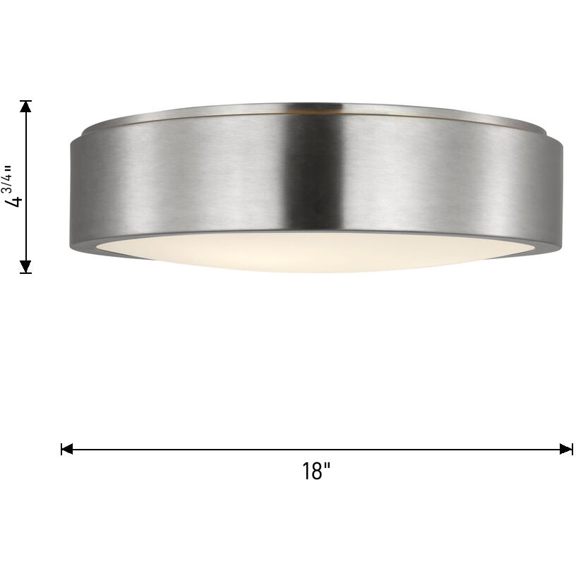 Albee 2 Light 18 inch Midnight Black Flush Mount Ceiling Light, Large