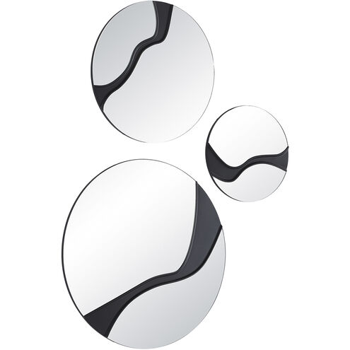 Dansk 24 X 24 inch Textured Matte Black Wall Mirror